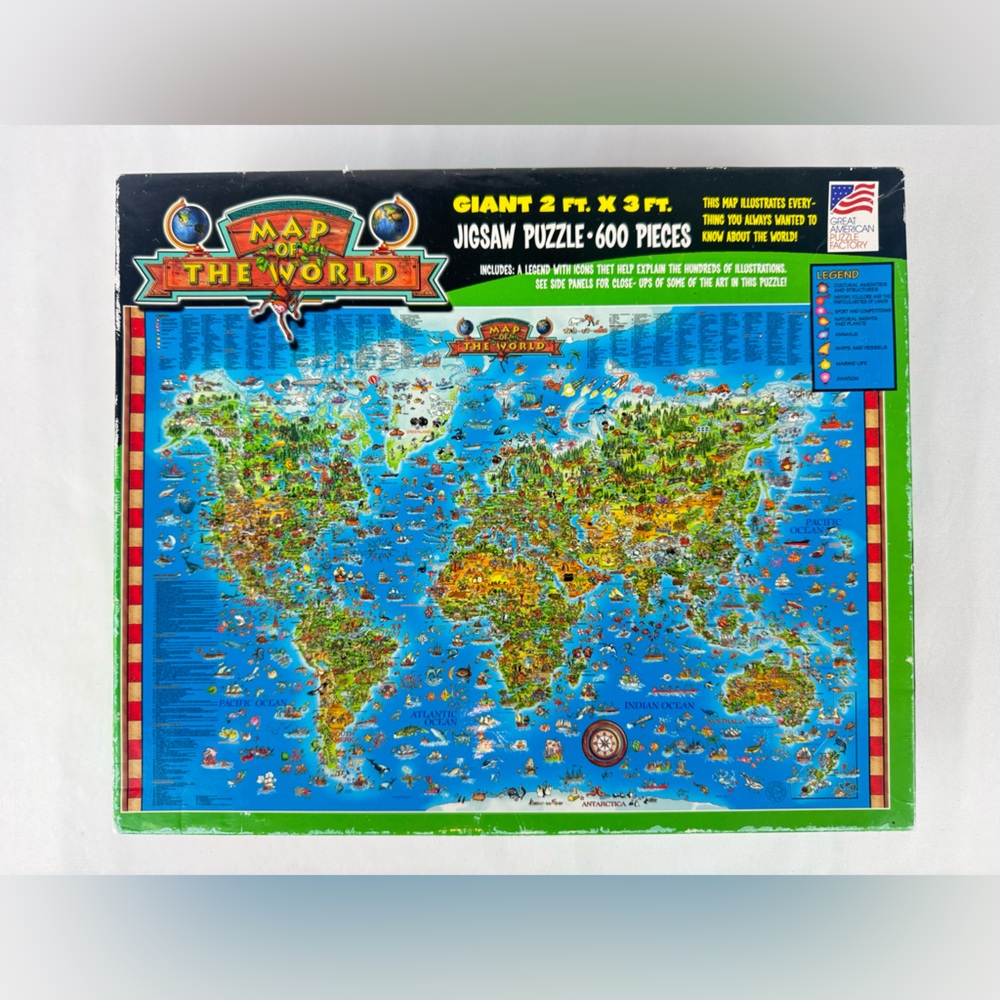 Great American Puzzle Factory “Map of the World” 600 Piece Puzzle